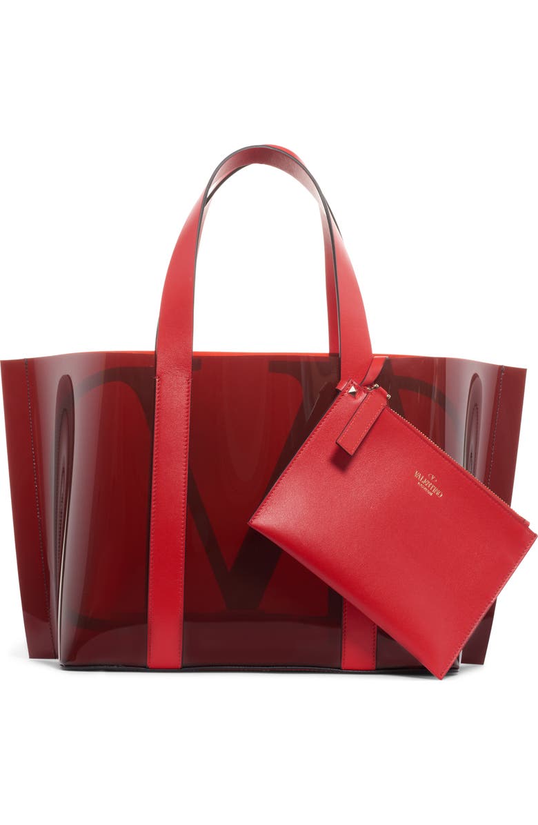 Valentino Garavani Small Escape V-Logo Tote, Alternate, color,