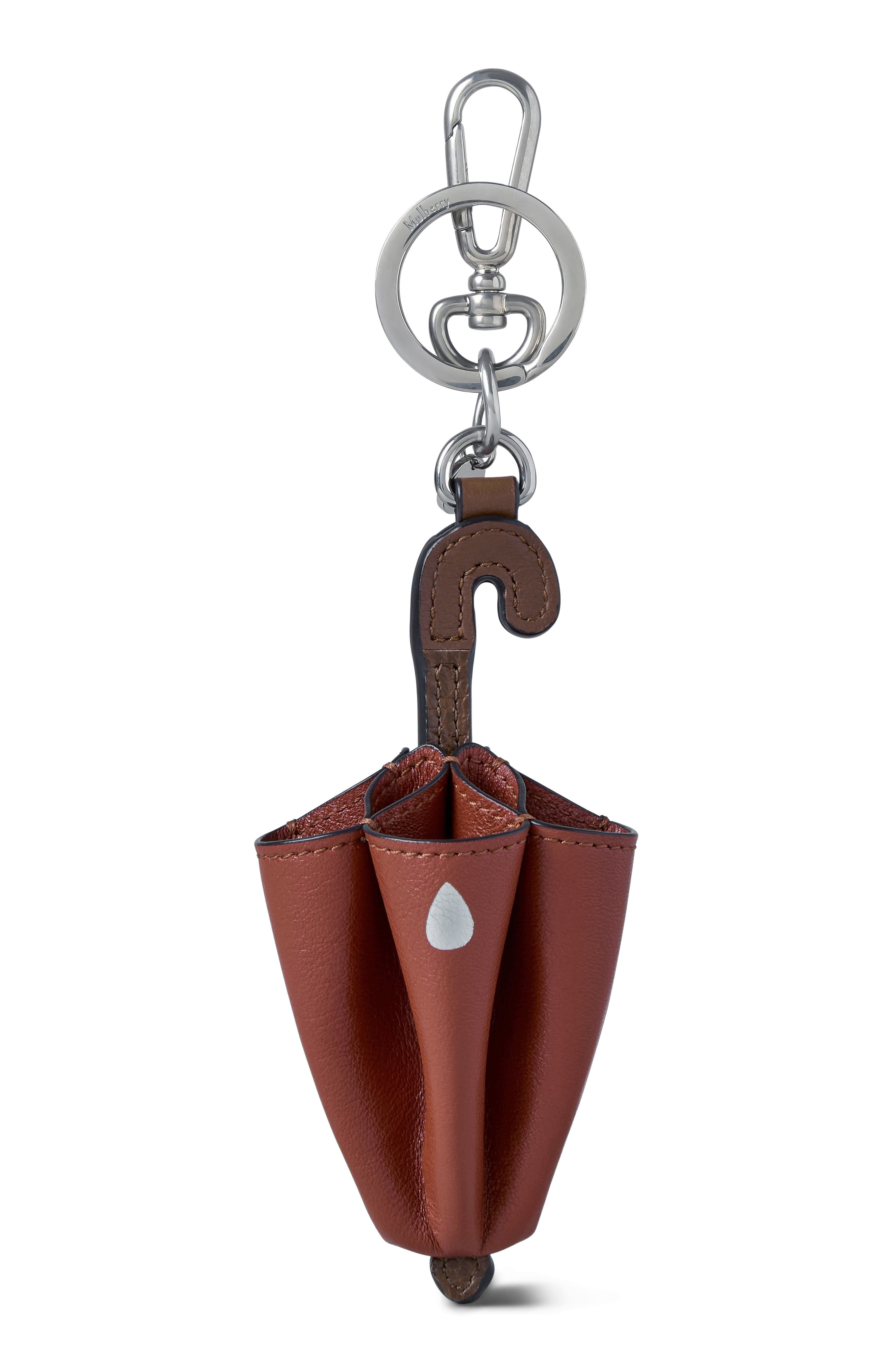 Mulberry British Park Keyring - Umbrella, Main, color, Multi
