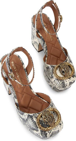 Snakeskin Embossed Platform Pump