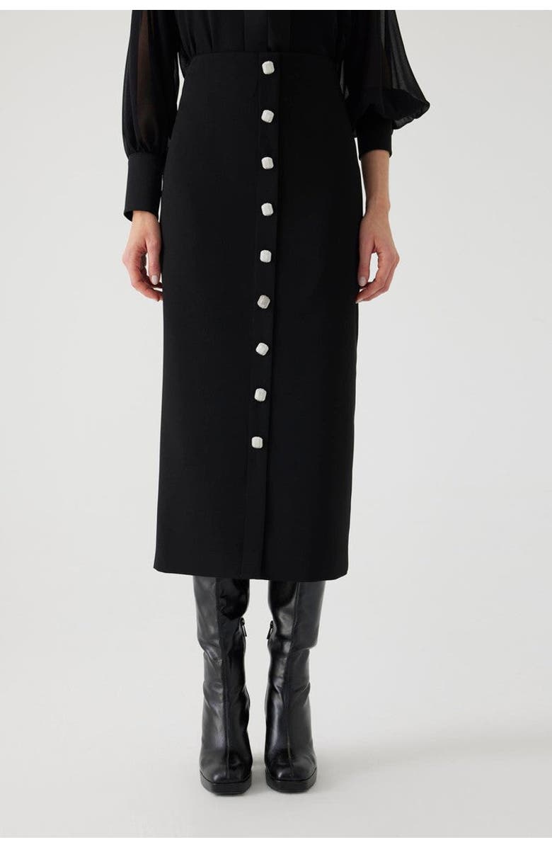 Exquise Alibeth  Midi Pencil Skirt, Alternate, color, Black