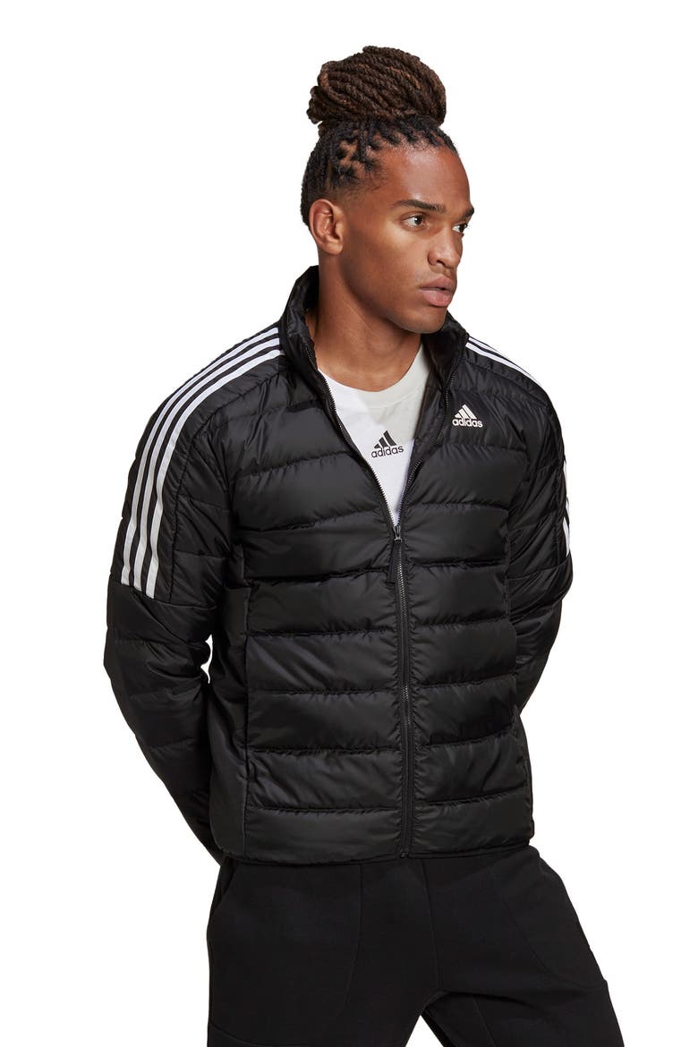 Essentials Down Jacket, Alternate, color, BLACK
