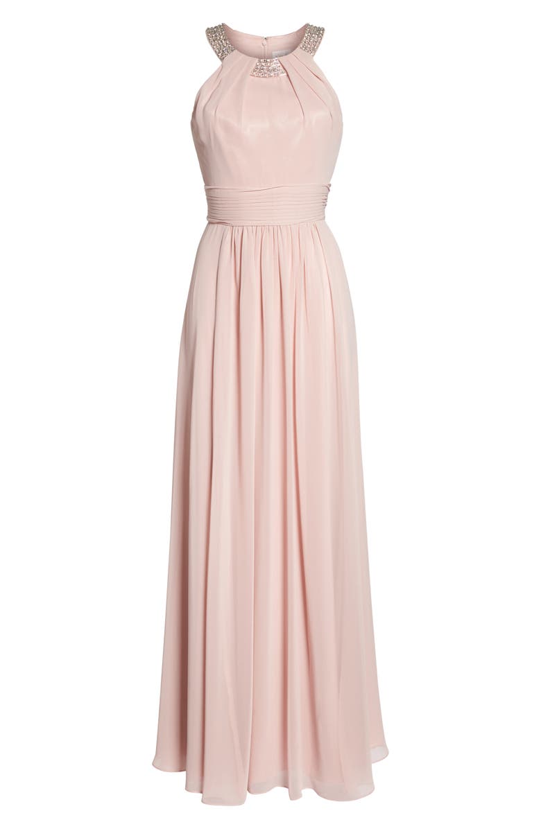 Eliza J Beaded Halter Gown, Alternate, color, 