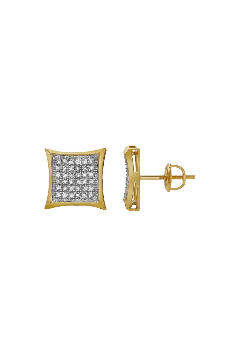 LuvMyJewelry Intimidade 10K Yellow Gold Diamond Unisex Earrings - 0.29 Cts, Alternate, color, 10K Yellow Gold