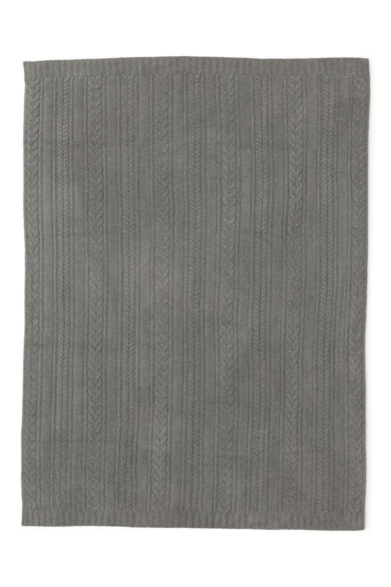 CozyChic® Cable Throw Blanket, Alternate, color, LAUREL GREEN