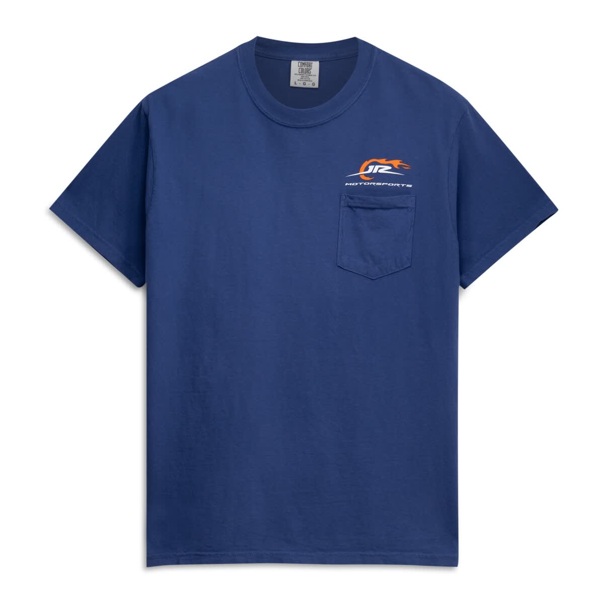 Men's Navy JR Motorsports Stock Car Racing Team Pocket Heavyweight T-Shirt - image 2