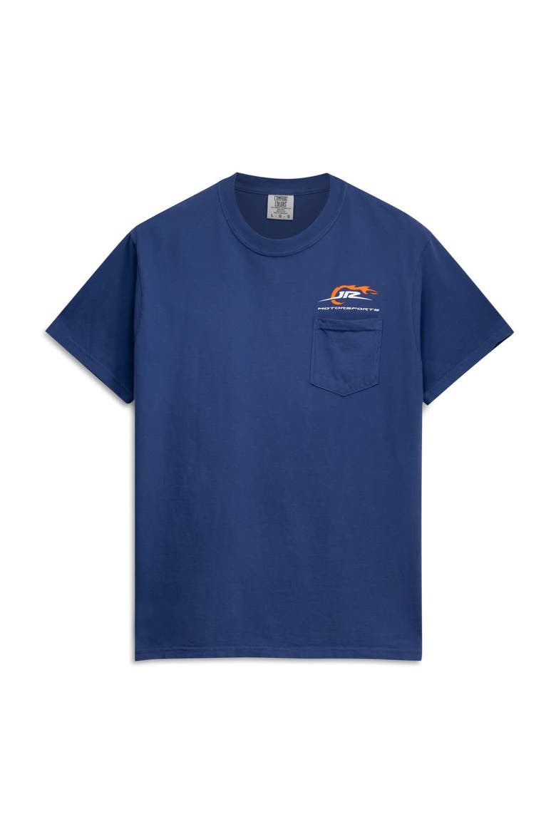 Men's Navy JR Motorsports Stock Car Racing Team Pocket Heavyweight T-Shirt, Alternate, color, Navy