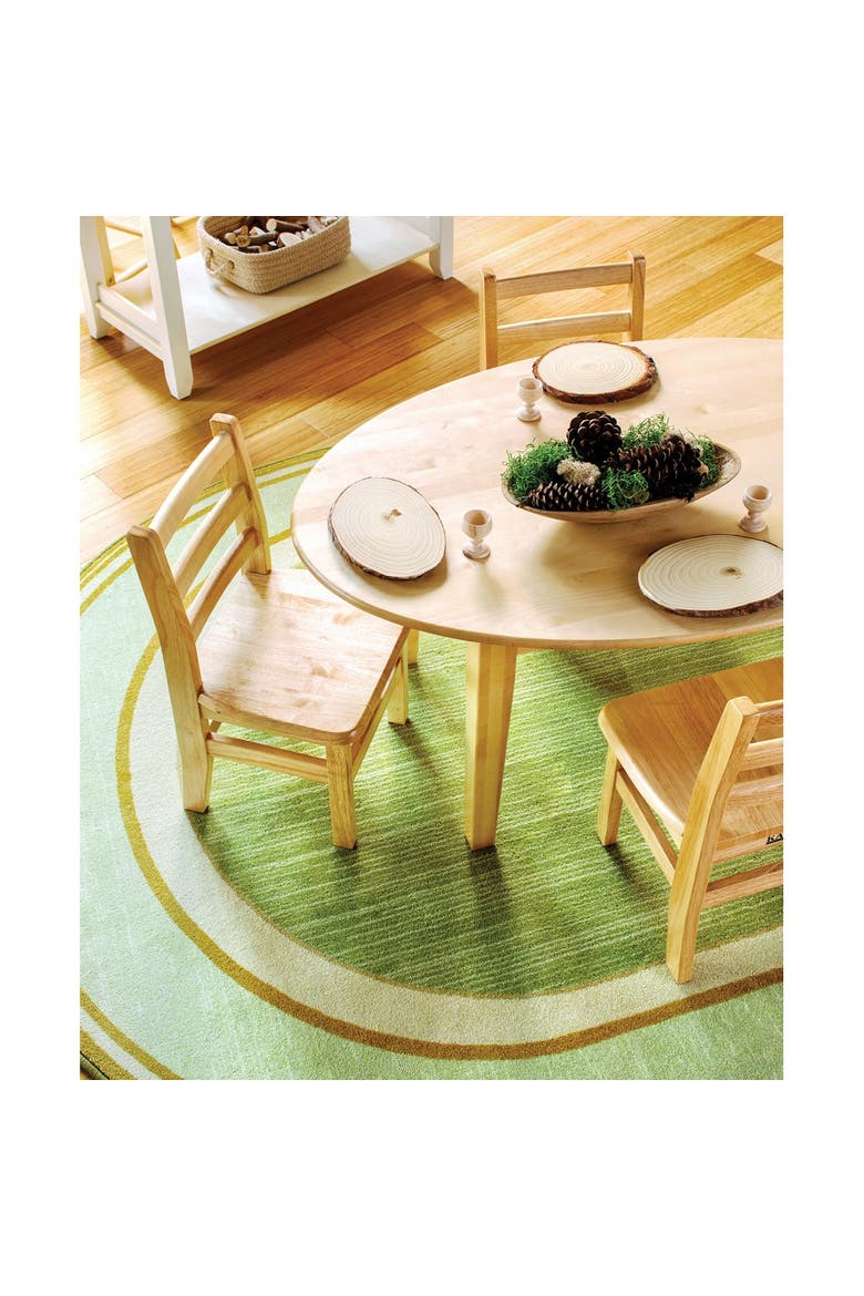 Sense of Place Lowland Stripe Green Oval Carpet - 6' X 9', Alternate, color, Green Stripe