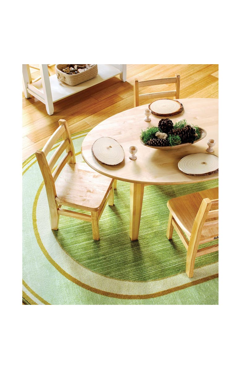Kaplan Early Learning Company Sense of Place Lowland Stripe Carpet - Green - 4' x 6' Oval, Alternate, color, Green
