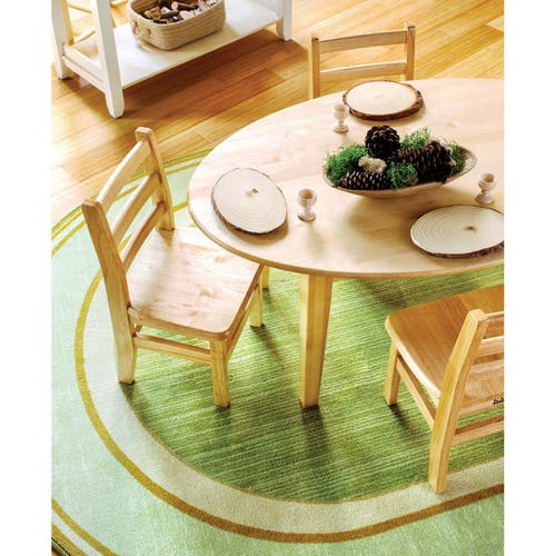 Kaplan Early Learning Company Sense Of Place Lowland Stripe Green Oval Carpet In Green