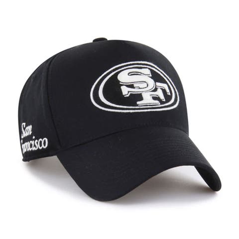 Men's '47 Black San Francisco 49ers Foundation Offside Adjustable Hat