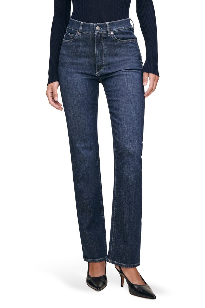 Halle Straight Instasculpt™ High Rise Jeans, Main, color, CRESCENT HARBOR