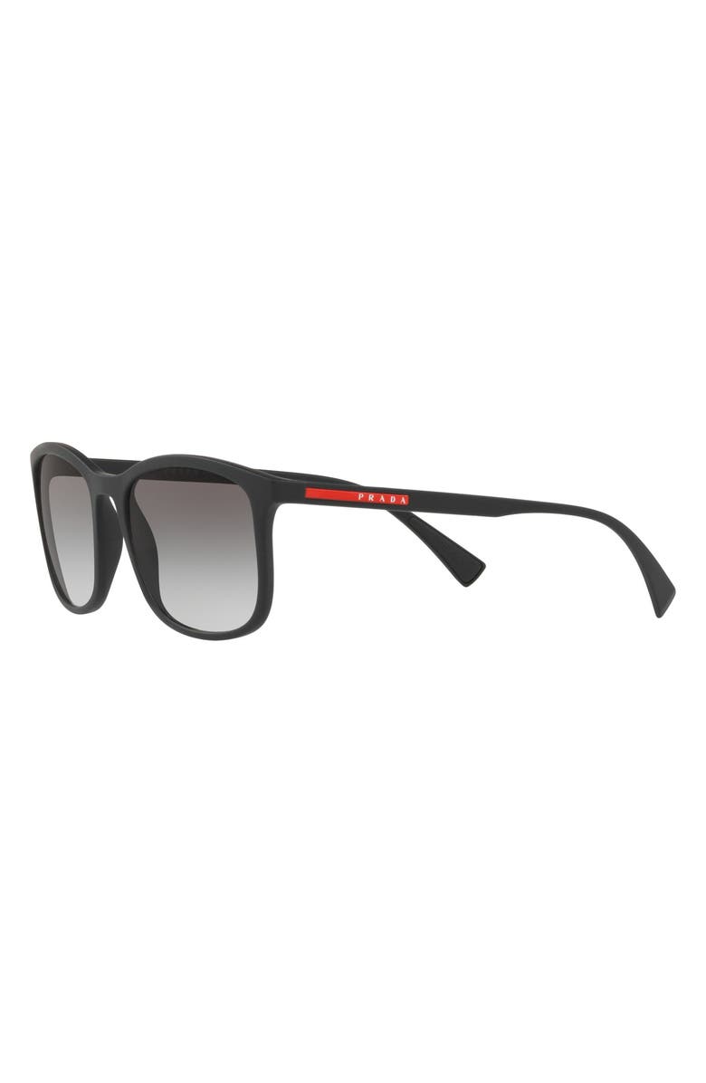 PRADA SPORT 56mm Rectangle Sunglasses, Alternate, color, 