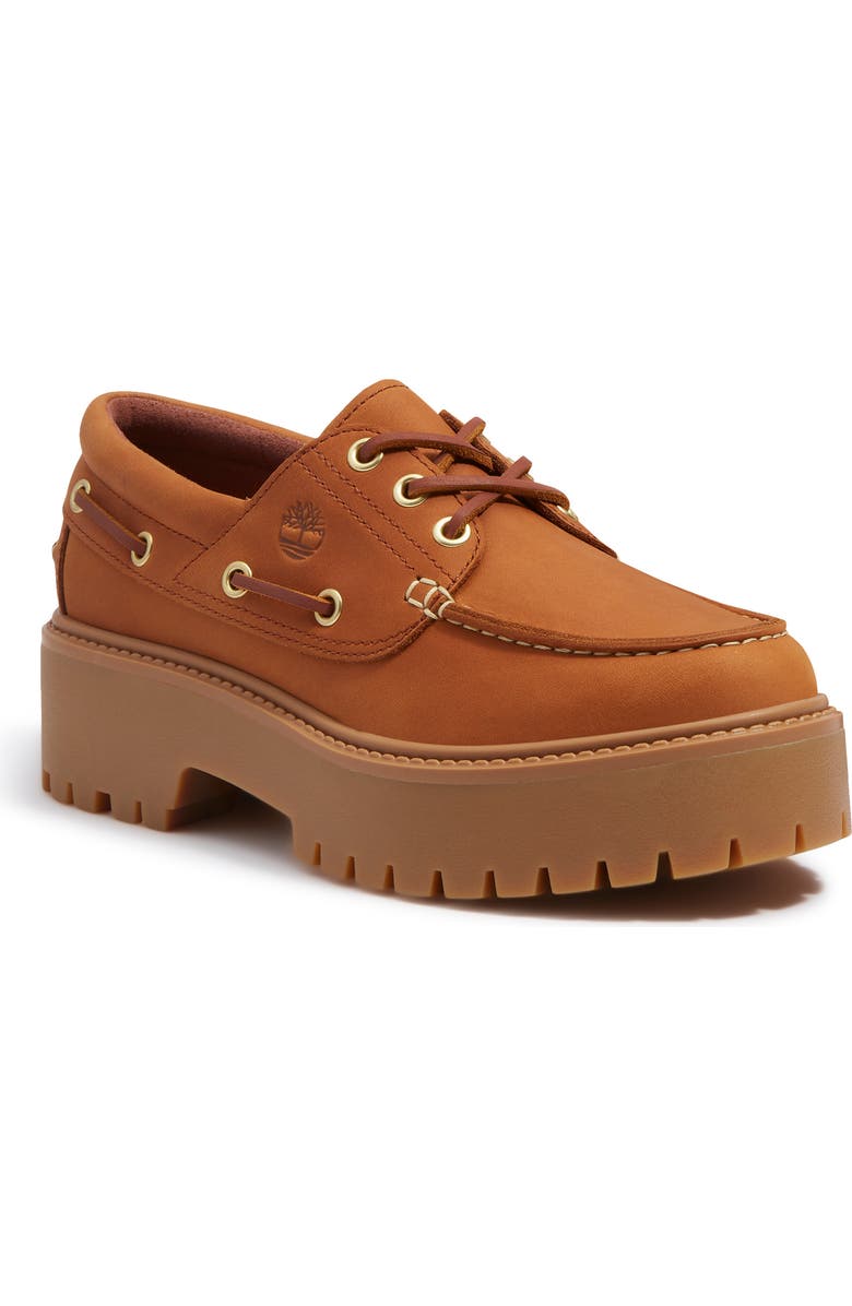 Timberland Stone Street Platform Boat Shoe, Main, color, Rust Nubuck