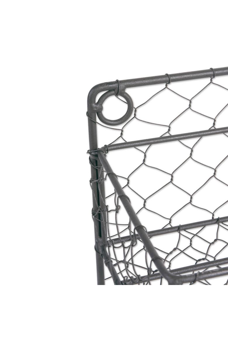Double Wide 4 Row Chicken Wire Spice Rack, Alternate, color, Black
