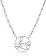 Sheryl Lowe Diamond "Love" Script Necklace