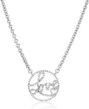 Sheryl Lowe Diamond "Love" Script Necklace