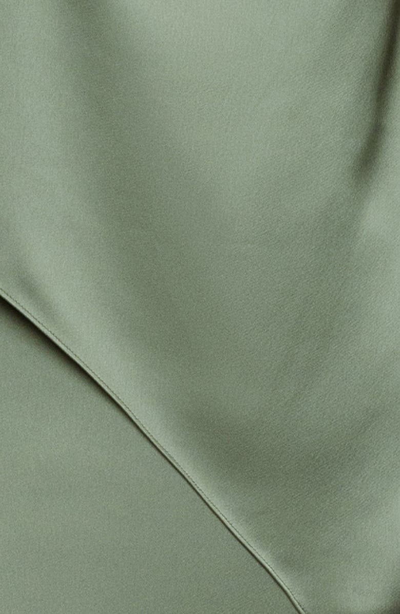 Xscape Evenings Overlay Detail Satin Gown, Alternate, color, Olive