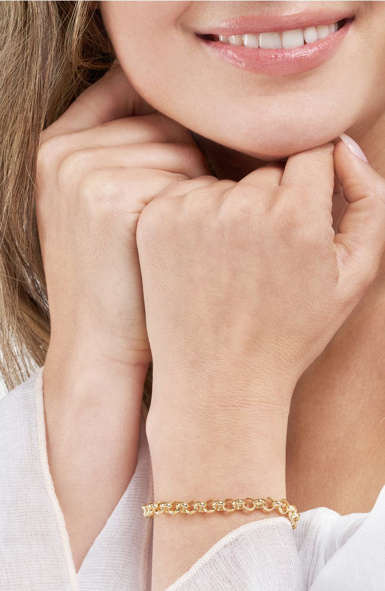 HAWLEY ST 14K Gold Classic Rolo Chain Bracelet, Alternate, color, 