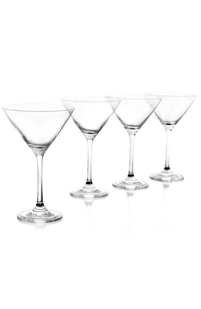 MARTHA STEWART 4 Piece 10oz Martini Glass Set, Alternate, color, Clear