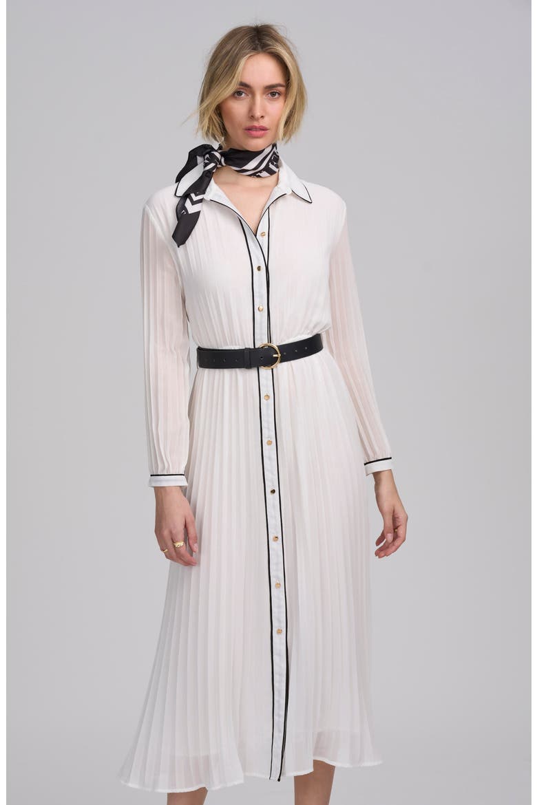 Woven Pleated Dress, Alternate, color, IVORY