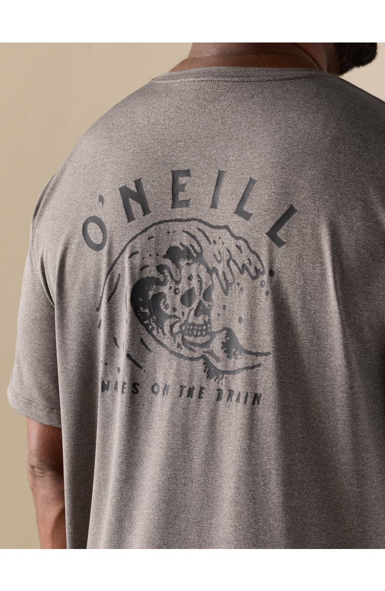 O'Neill Big & Tall Wave Brain UPF Graphic Tee, Alternate, color, Gargoyle Melange