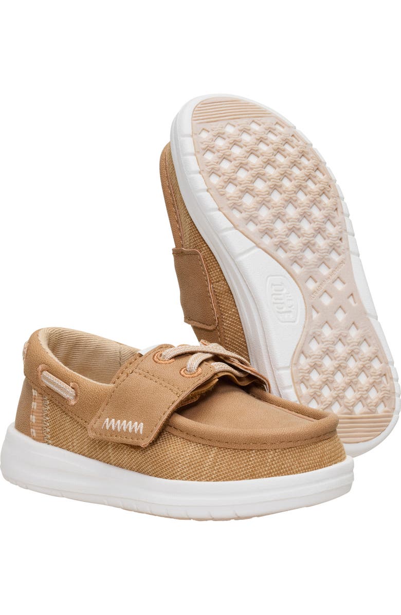 Hey Dude Kids' Wells Classic Boat Shoe, Alternate, color, Cognac