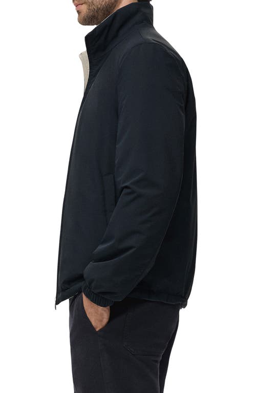 Mango Reversible Water Repellent Jacket In Black
