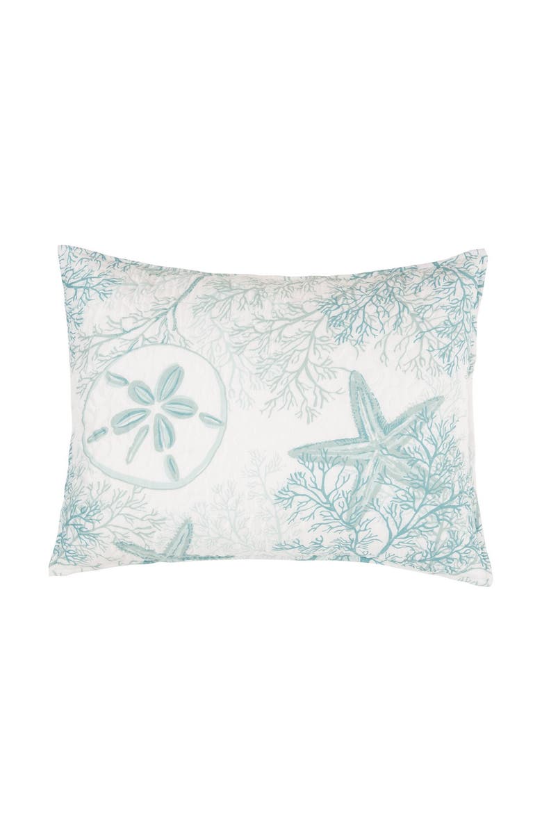 Ocean Treasures Starfish Sand Dollar Quilt Set, Alternate, color, Blue