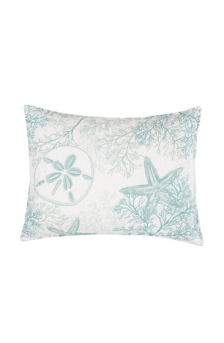 C&F Home Ocean Treasures Starfish Sand Dollar Quilt Set, Alternate, color, Blue