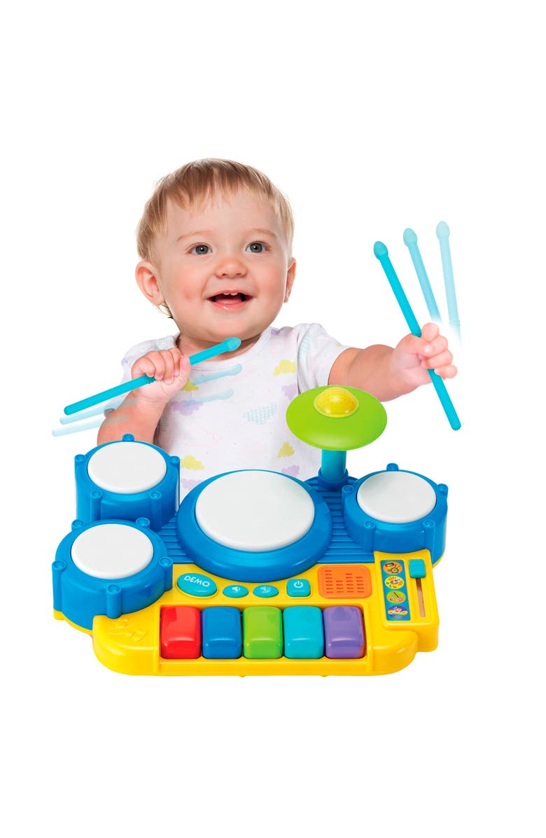 Winfun Boppin Beats Drum Set Keyboard Musical Toy, Alternate, color, Multicolored