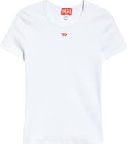 DIESEL® Oval D Embroidered Rib T-Shirt