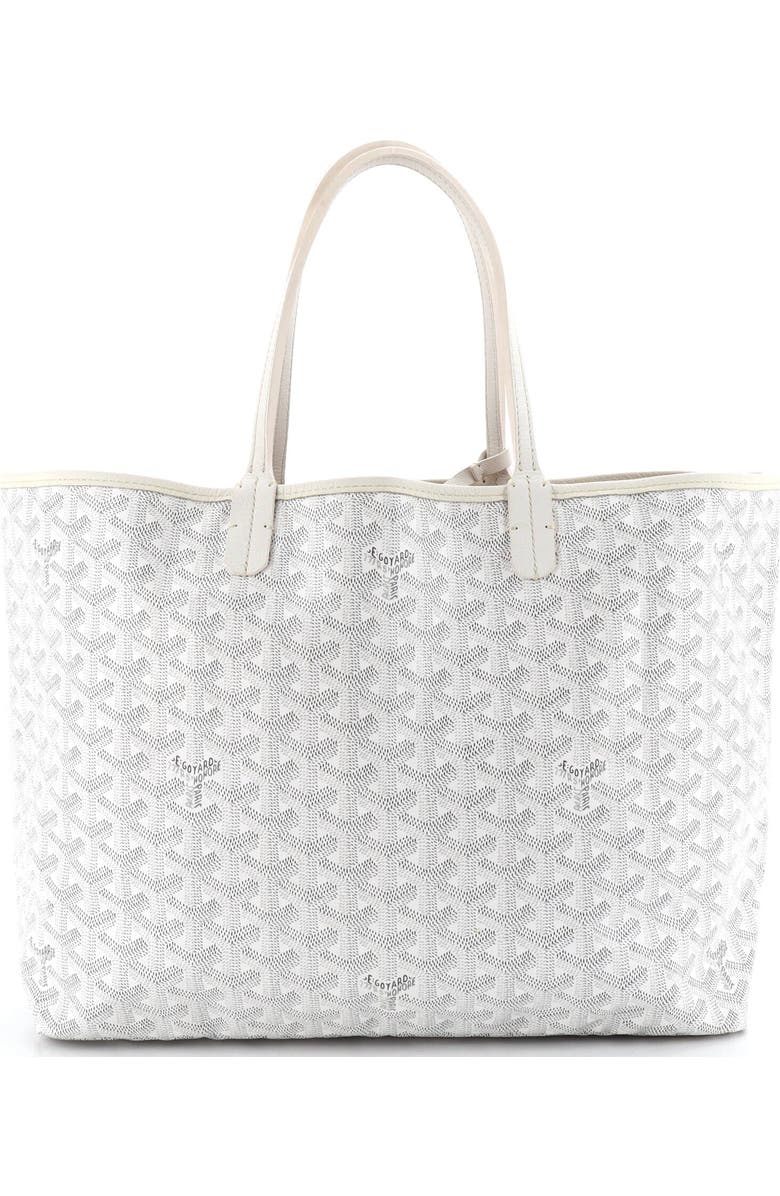 Pre-Owned Goyard Saint Louis Tote Coated Canvas PM, Main, color, White