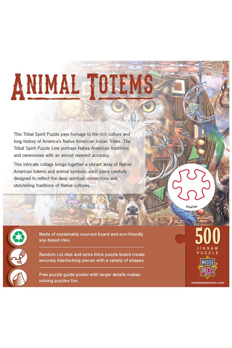 Animal Totems 500 Piece Jigsaw Puzzle, Alternate, color, Multicolor