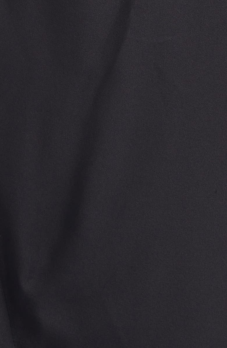 Victoria Beckham Asymmeytic Lace Strap Crepe Back Satin Dress, Alternate, color, Black