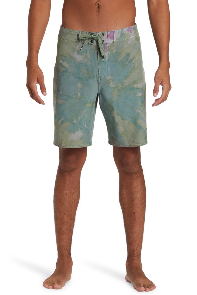 Surfsilk Straight Tie Dye Board Shorts, Main, color, SEASPRAY BEACH CLUB CASUAL