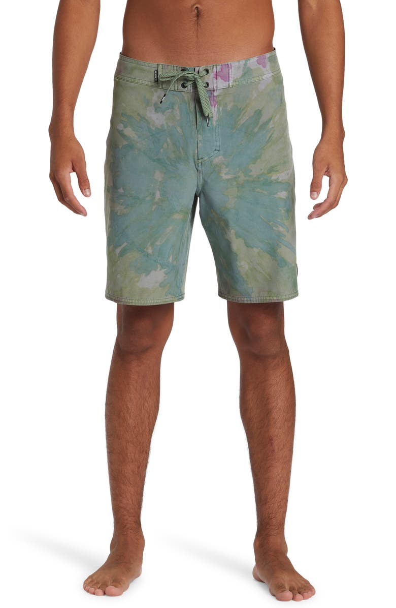 Quiksilver Surfsilk Straight Tie Dye Board Shorts, Main, color, Seaspray Beach Club Casual