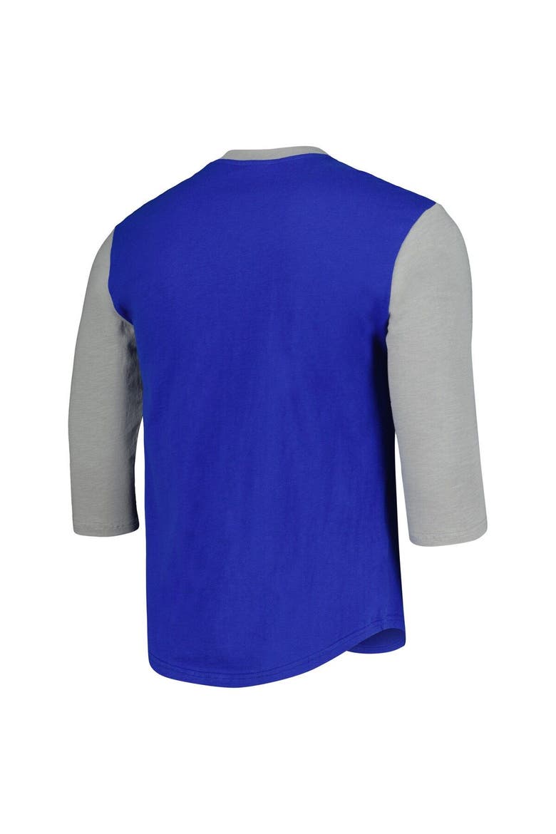 Men's Mitchell & Ness Royal Los Angeles Dodgers Cooperstown Collection Legendary Slub Henley 3/4-Sleeve T-Shirt, Alternate, color, Royal