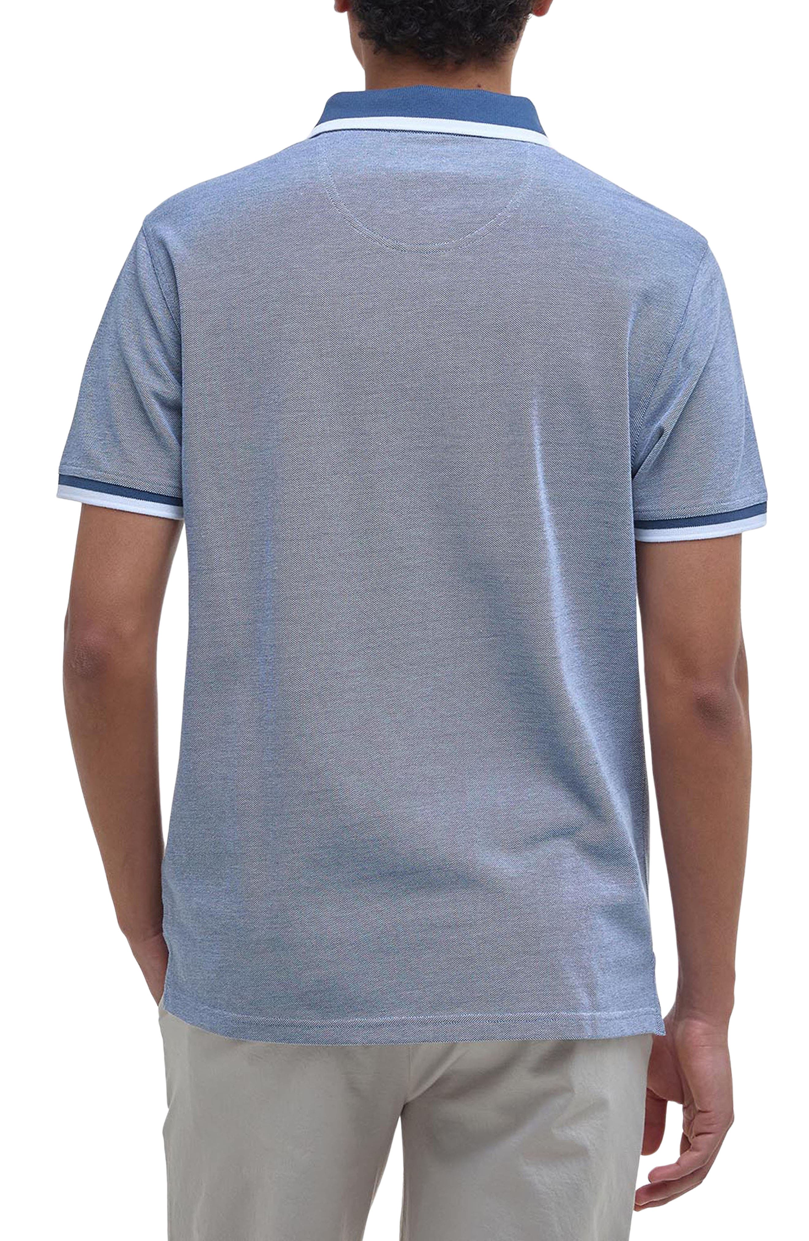 Barnard Contrast Collar Cotton Pique Polo - image 2