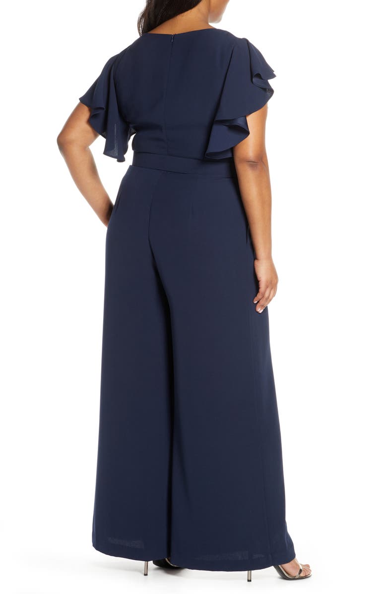 Eliza J Flutter Sleeve Jumpsuit, Alternate, color,