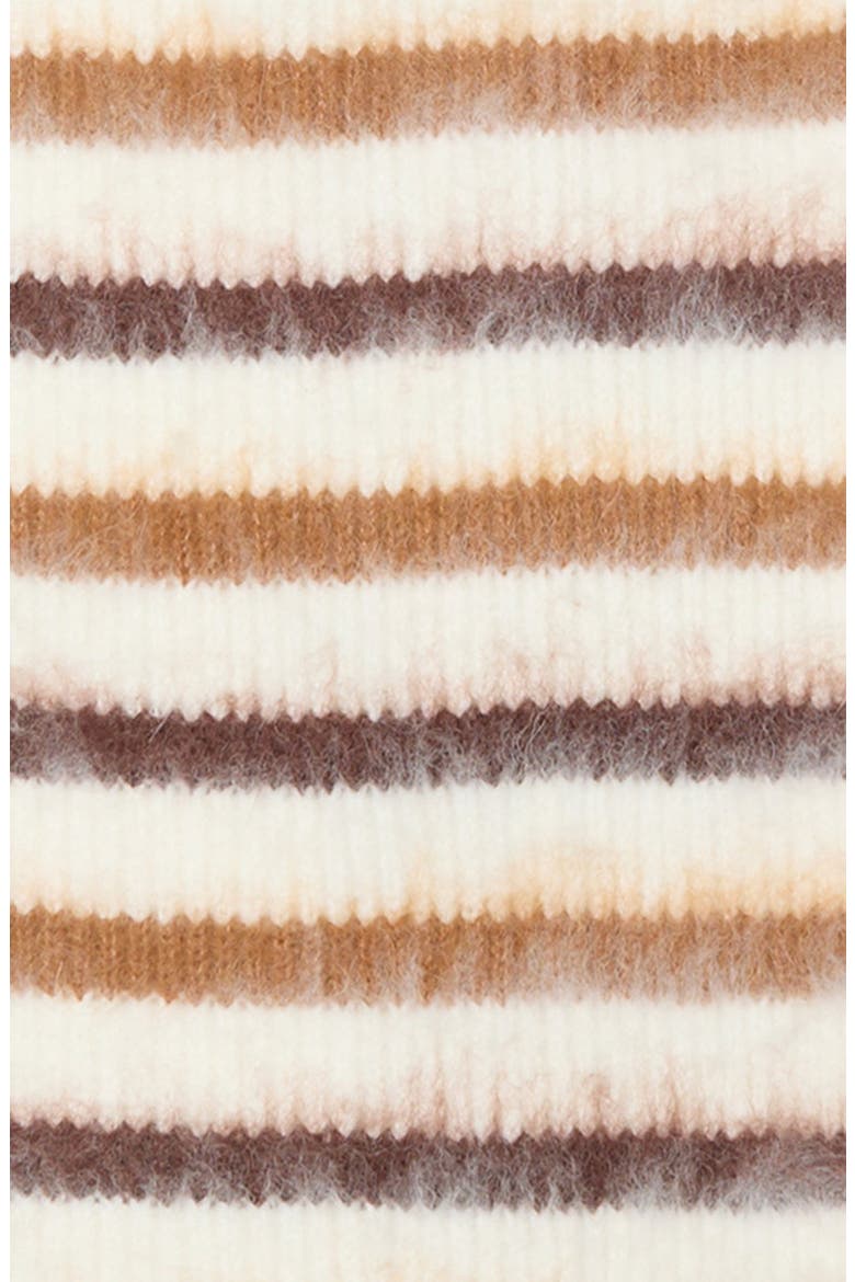 Striped Knit Scarf, Alternate, color, IVORY