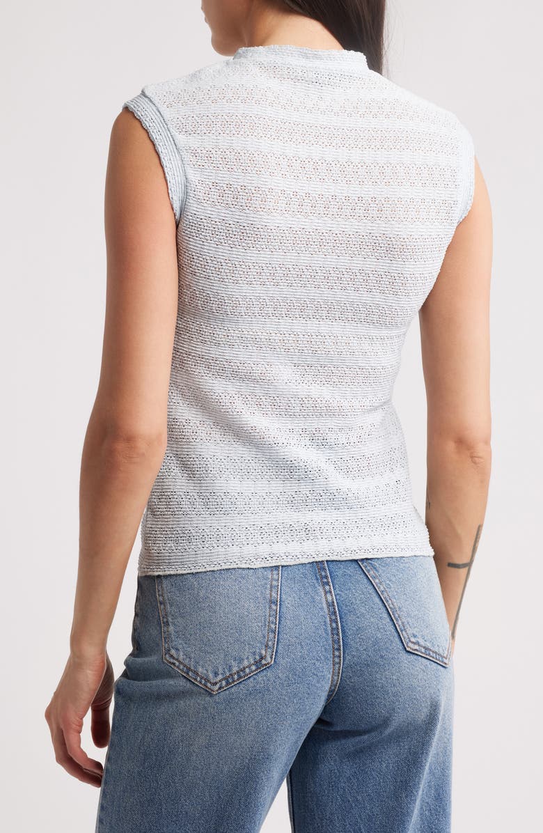 rag & bone Julia Textured Muscle Top, Alternate, color, Ltblue