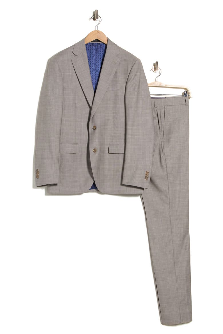 Expo Plaid Wool Suit, Alternate, color, LIGHT TAN