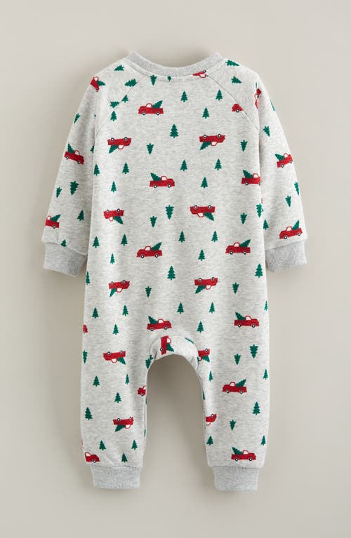 Tucker + Tate Printed Cotton Blend Romper In Gray