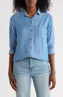 beachlunchlounge Kayden Embroidered Button-Up Shirt