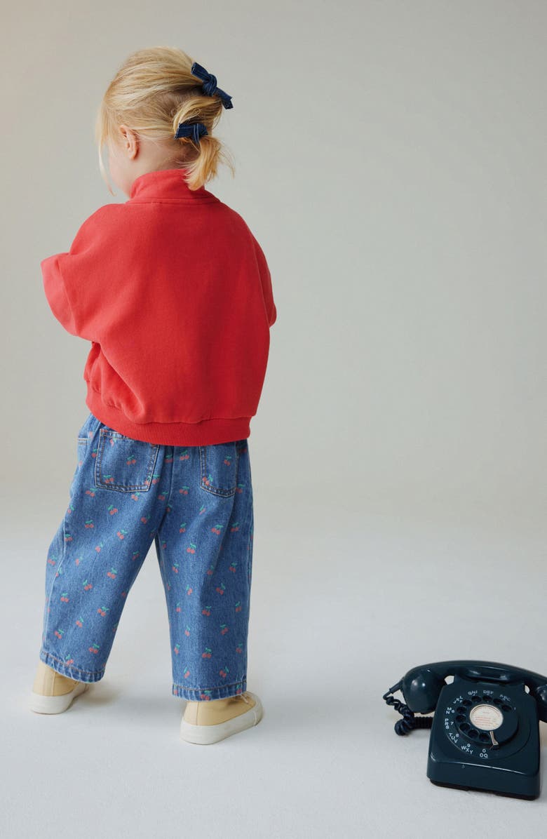 NEXT Kids' Cherry Turn Up Wide Leg Jeans, Alternate, color, Blue