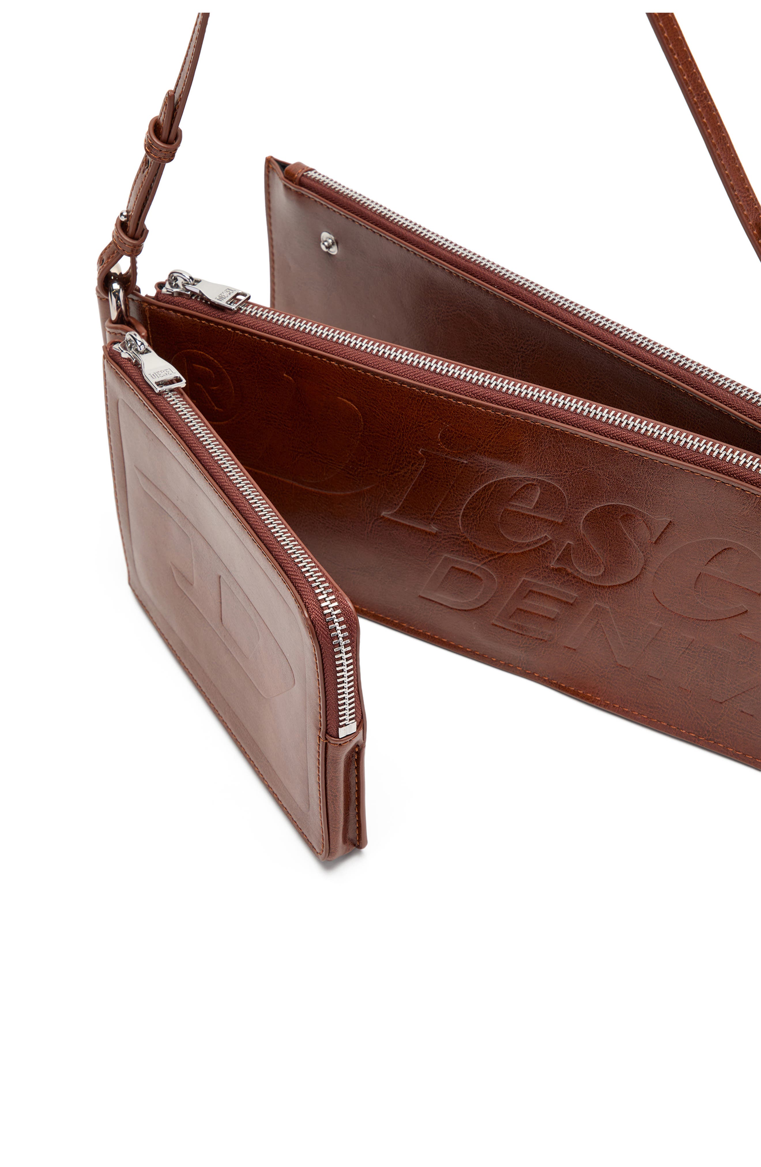 DIESEL<sup>®</sup> Flag-D-Modular Logo Embossed Shoulder Bag, Alternate, color, Chocolate