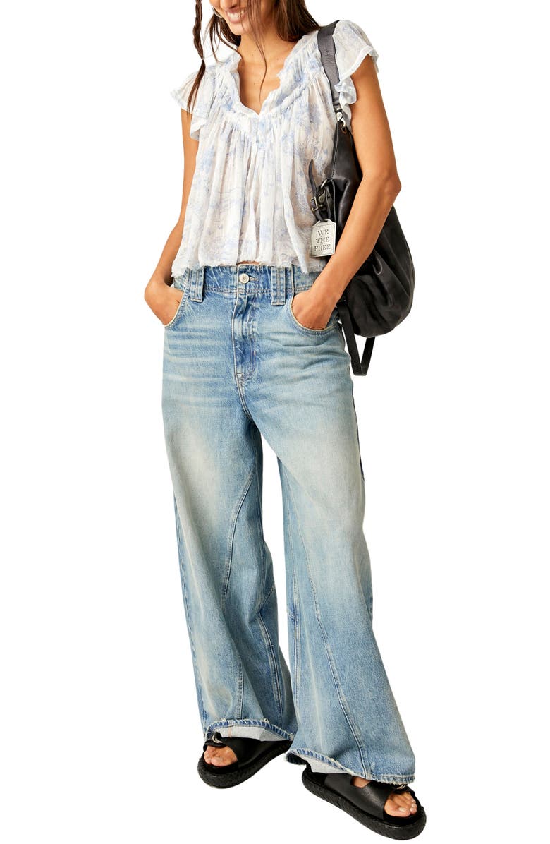 Free People Padma Floral Cotton Crop Top, Alternate, color, 