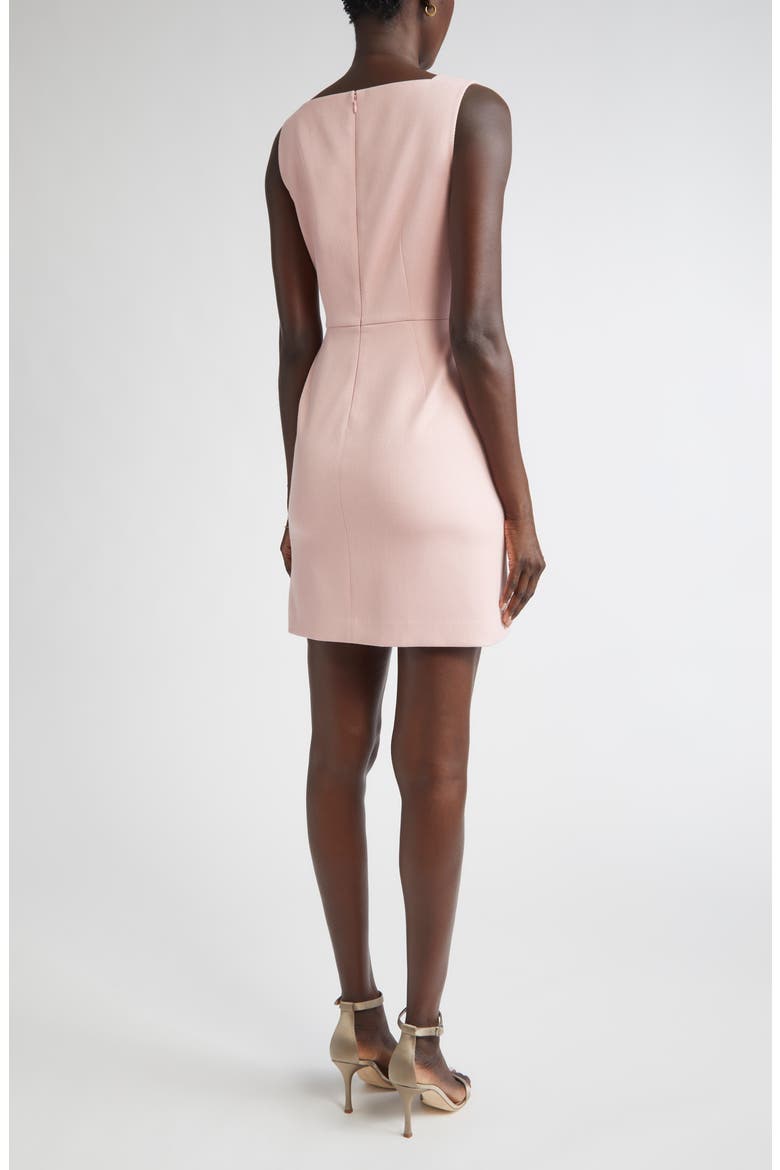 Braided Trim Stretch Twill Sheath Dress, Alternate, color, PINK