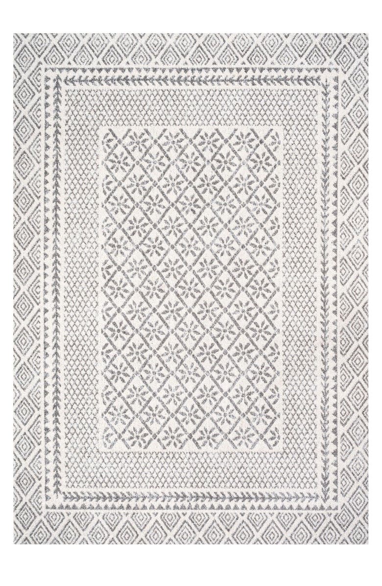 JONATHAN Y Athens Modern Geometric Boho Area Rug, Alternate, color, Gray/Cream