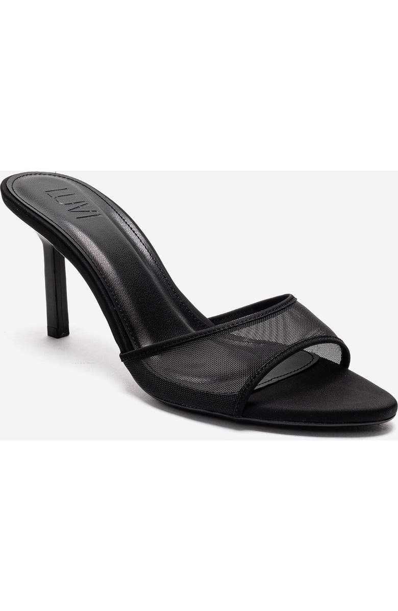 Prologue Shoes Monroe Stiletto Mesh Sandal, Alternate, color, Black